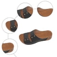 thumbnail image 6 of Rokment Studded Orthotic Platform Wedges Slip on Walking Sandals for Women Summer Beach Fashion Casual Leather Chunky Mid Heel Slides Dress Slippers Black Size 6, 6 of 8