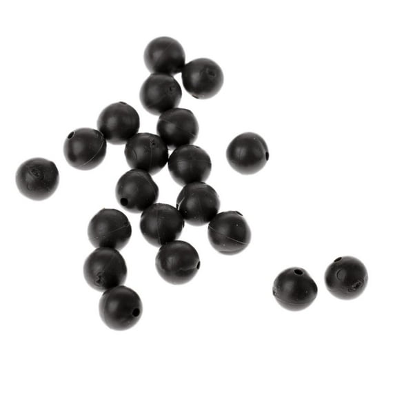 20pcs 5mm Rubber Fishing Beads Floating Rig Beads