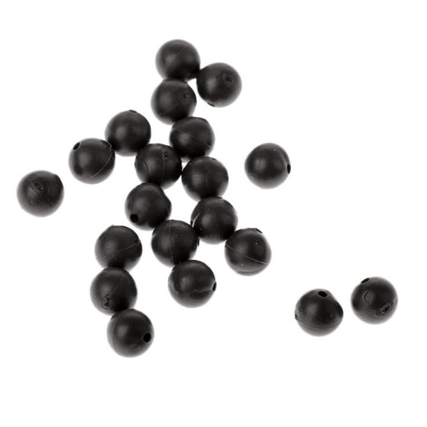20pcs 5mm Rubber Fishing Beads Floating Rig Round Fishing Beads Brand 
