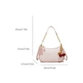thumbnail image 4 of REMANLAND Women's Cherry Print Hobo Shoulder Bag, Pink Monogram, 4 of 6