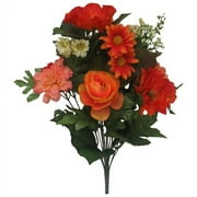 Orange Mixed Poppy & Zinnia Bouquet, 1 Each