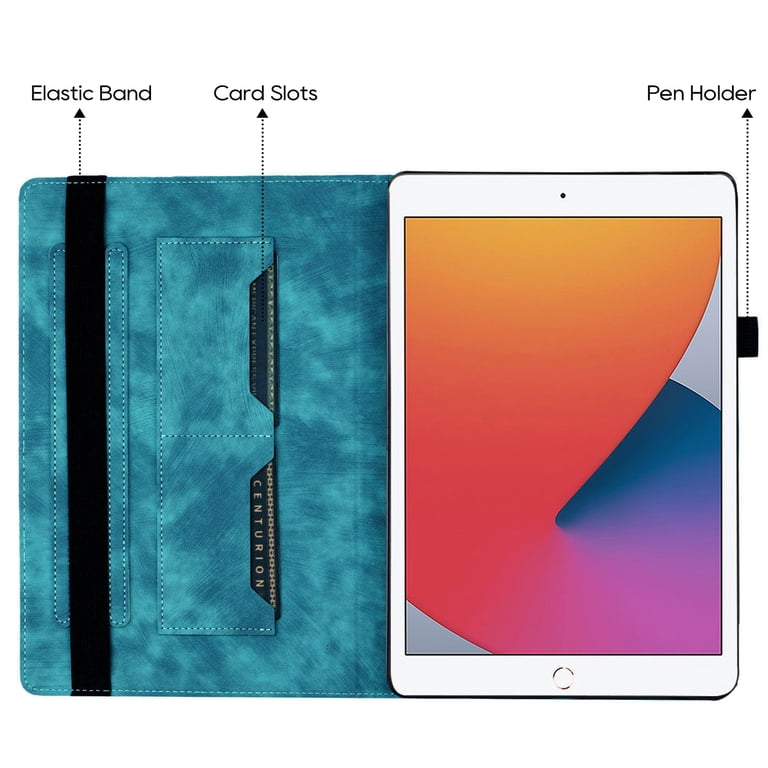ZoneFoker Marble Pink Leather Folio Case For IPad 6th/5th Gen, Air 2, Air, Pro 9.7" - With Apple Pencil Holder