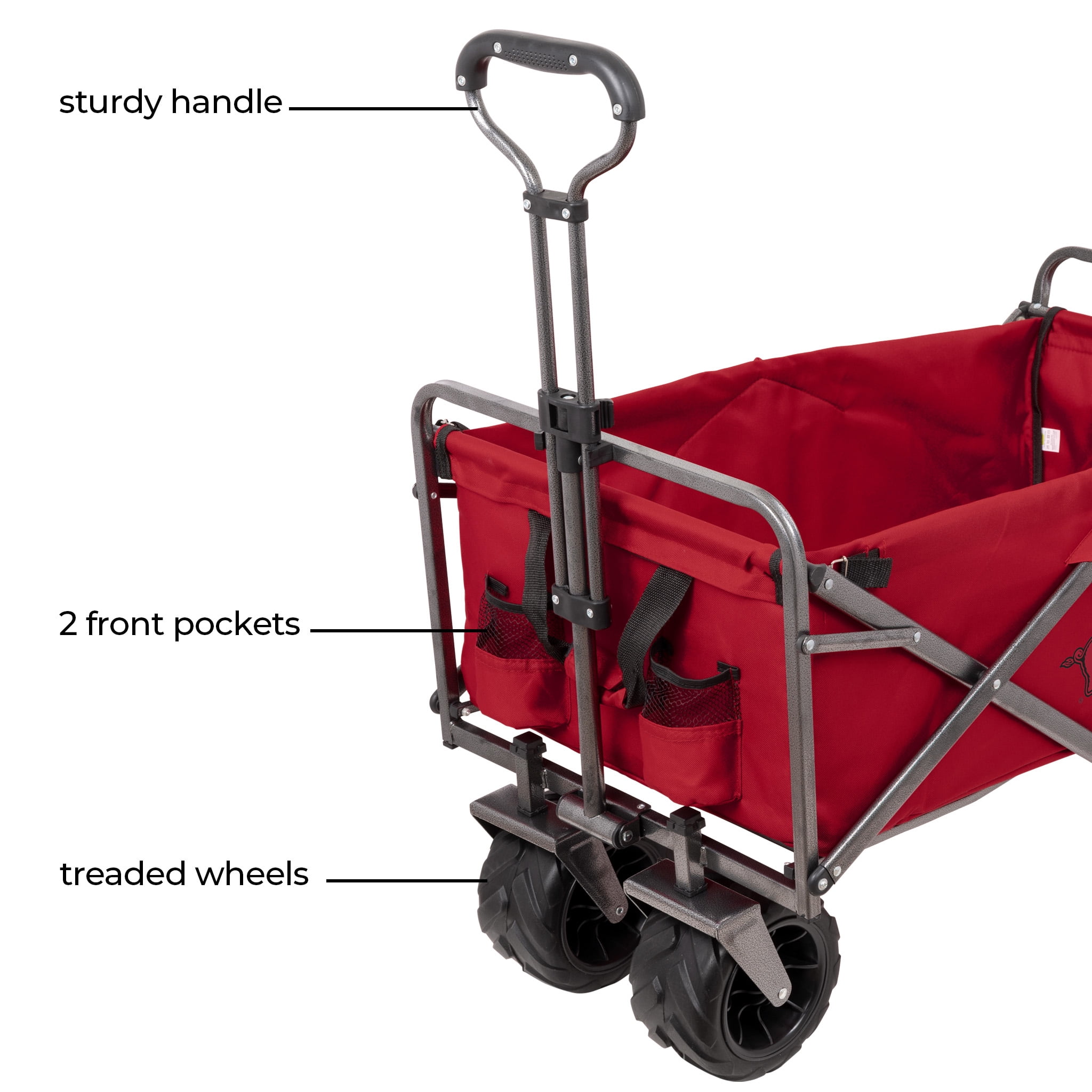 Smart Design Collegiate Heavy Duty Sports Wagon- Arkansas Razorbacks