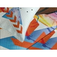 thumbnail image 4 of Ambesonne Sports Quilted Bedspread Set 3 Pcs, Basketball Zigzag Geometric, King Size, Multicolor, 4 of 5