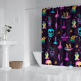 thumbnail image 2 of Mystical Halloween Pattern Shower Curtain 84"x72" ,Bathroom Decorative Shower Curtains Set with 12 Hooks,Modern Waterproof Washable Shower Curtain, 2 of 6