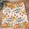 thumbnail image 4 of Hello Autumn Kitchen Towels Set of 2, Water Absorbent Dish Towel, Fall Pumpkins Thanksgiving Maple Leaf Decorative Hand Towels - Quick Drying Cloth for Cooking Baking, 18x28 Inch, 4 of 8