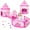Pink B, variant on PigPigPen 3pc Polyester Princess Castle Ball Pit Tent for Toddlers with Pop-up Tunnel Indoor Outdoor