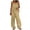 Khaki, variant on Cotton Linen Sets for Women Sleeveless Spaghetti Straps Tank Tops and Wide Leg Pants 2 Piece Outfit Loose Lounge Wear Matching Set Oversized Tracksuits Sportswear Plain Activewear