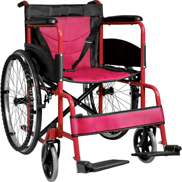 Silla De Ruedas Plegable Aluminio Soporta 130 kg Todo Terreno Rueda 23 Pulgadas Nanofort
