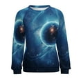 thumbnail image 7 of Galaxy Star Outer Space Womens Oversized Sweatshirts Hoodies Crewneck Casual Tops Comfy FallWinter Clothes 2024, 7 of 7