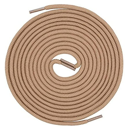 

VSUDO 2 Pairs Round Boots Shoelaces 5/32 Diameter Outdoor Work & Hiking Boots Shoe Laces Winter Snow Boots Shoelace Premium Athletic Running Shoestrings for Men/Women(2Pairs-Tan-90CM)