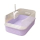 thumbnail image 3 of Caja de arena para gatos con tapa abierta, bandeja de arena para gatos con pala para arena para gatos, mascota grande Violeta, 3 of 9
