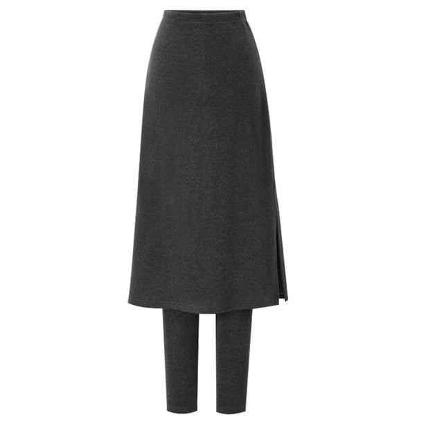 Pantalones de vestir térmicos de invierno y otoño para mujer, pantalones de chándal de Color sólido de estilo informal grueso, mallas de Prendas para la parte inferior del cuerpo Gris oscuro METRO Sonducket AP013485-10