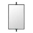 thumbnail image 4 of TEHOME Black Beveled Rectangle Pivot-N-View Bathroom Vanity Mirror 14x22", 4 of 6