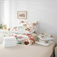 thumbnail image 4 of 7 Piece Monkey Comforter Set Full Size,Cute Monkey Floral Bedding Set with Sheets,Watercolor Flower Bed in a Bag Wildlife Animal Bed Set with Fitted Sheet+Flat Sheet+Pillowcases, 4 of 5