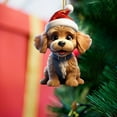 thumbnail image 5 of KCEHTA Dog Christmas Ornaments, Dog Ornaments for Christmas Tree, Personalized Cute Flat Acrylic Dog Christmas Decor with Santa Hat Christmas Party Decorations Dog Lovers Gifts, 5 of 7
