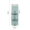 thumbnail image 2 of LIERTOUR Wall Hanging Storage Bag 3 Pocket Over the Door Organizer Foldable Fabric Hanging Pocket Organizer for Bathroom Bedroom Closet Dorm Room Essentials Dark Gray Multicolor, 2 of 4