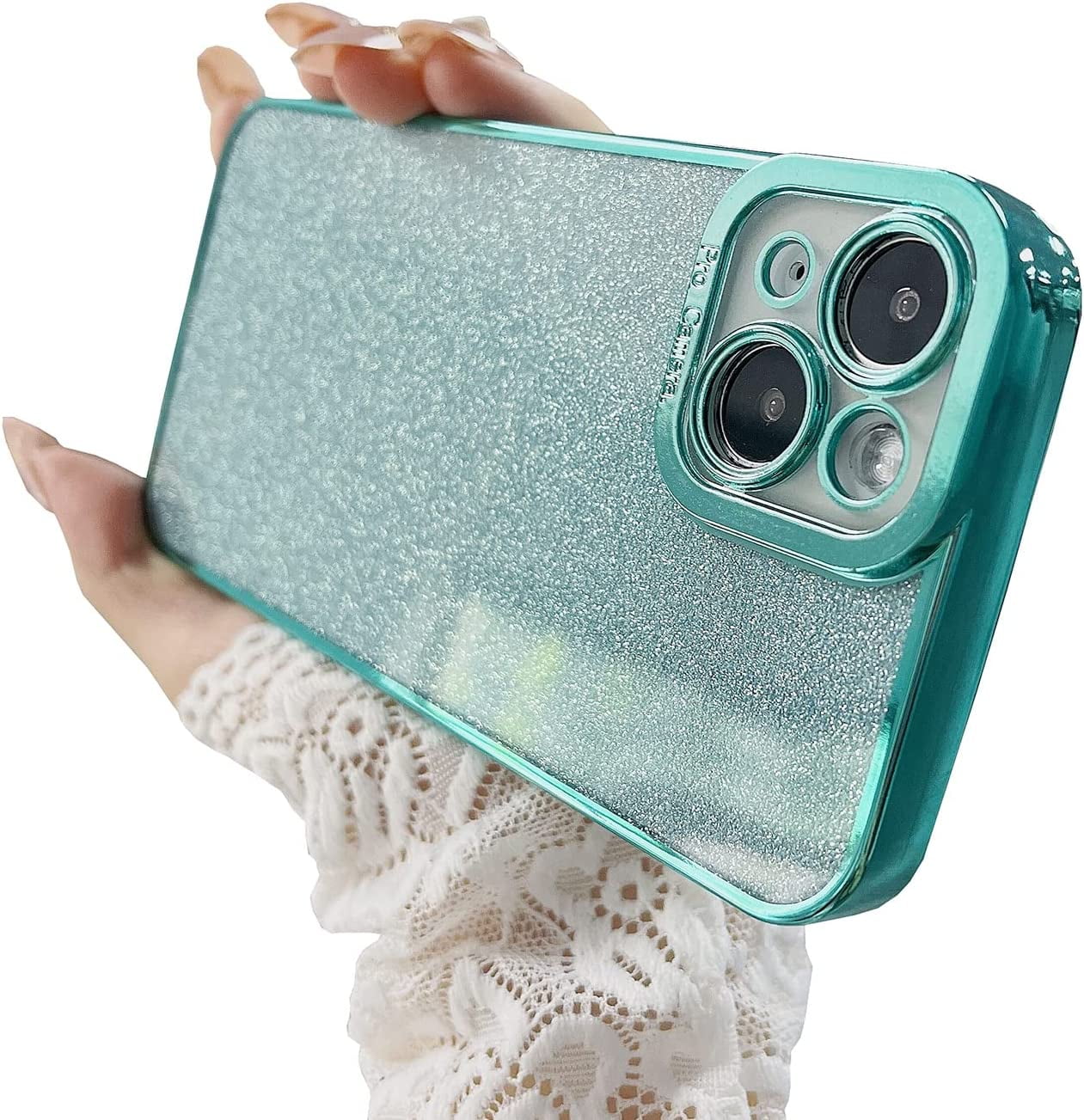 Newseego Copatible With IPhone 14 Pro Ax Case, Clear Laser Glitter - View #4