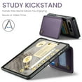 thumbnail image 2 of SaniMore for Google Pixel Fold Wallet Case, RFID Blocking PU Leather Kickstand Credit Slots Flip Folio Protective Case, Double Magnetic Clasp Durable Shockproof Cover for Google Pixel Fold, Purple, 2 of 7