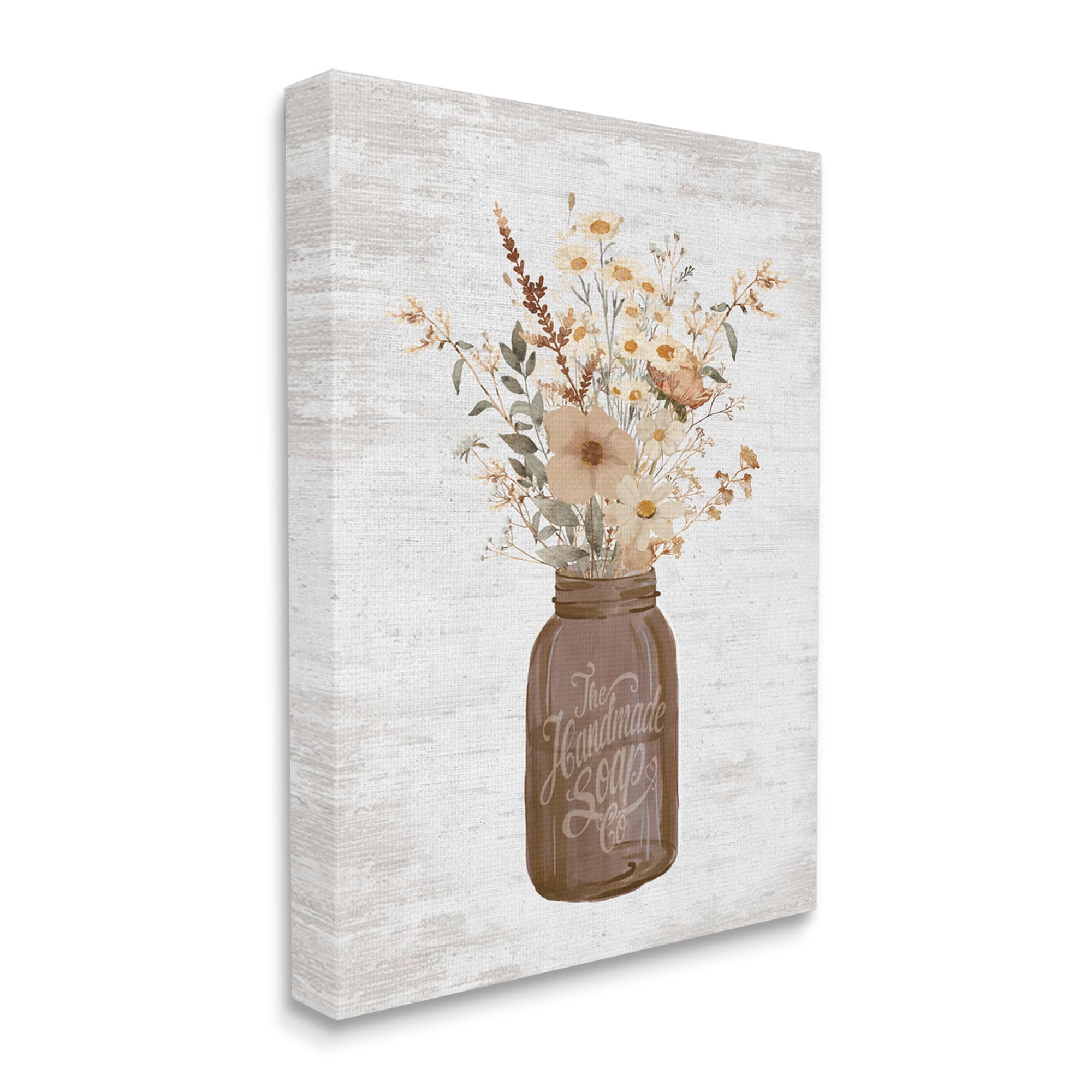 Stupell Industries Autumnal Flower Arrangement Holiday Painting Gallery Wrapped Canvas Art Print Wall Art, 24 x 30