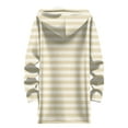 thumbnail image 4 of Fmbrln Women Long Fleece Jackets Full Zip Up Long Sleeve Stripe Print Hooded Jackets Fall Winter Thickened Warm Outwear with Pockets, 4 of 6