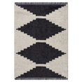 thumbnail image 1 of Madison Park Amanda 63x84" Modern Polyester Fabric Area Rug in Black/Ivory, 1 of 2