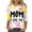 Yellow, variant on Fesfesfes Womens Short Sleeve Workout Tops Womens Fashion 3/4 Sleeve Retro Round Neck Easter Printed Loose Tops Blouse 3/4 Sleeve Club Tops for Women M(US:6)