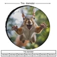 thumbnail image 2 of Camper Spare Tire Cover Funny Squirrel Wheel Protectors Weatherproof Animal Print Tire Cover for Camper Travel Trailer SUV Truck 14inch, 2 of 8