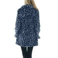 thumbnail image 2 of Felirenzacia Womens Faux Fur Leopard Cardigan Fuzzy Jacket Winter Open Front Fleece Coat Eco Fur Outwear with Pockets, 2 of 5