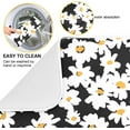 thumbnail image 2 of FREEAMG White Daisy in Black Kitchen Dish Drying Mat, 16'' x 18'' Super Absorbent Dish Drying Mat for Kitchen, Sink, Dining Table, 2 of 7