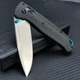 thumbnail image 3 of EDC Men's Everyday Folding Pocket Knife with Carbon Fibre Handle and Manual Opening for Camping , Black, 3 of 8