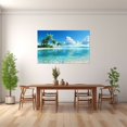 thumbnail image 2 of Tropical Palm Clear Blue Island Sea Framed Canvas Prints for Hallway Bedroom Office Decor, Ready to Hang12"L x 8"W, 2 of 10