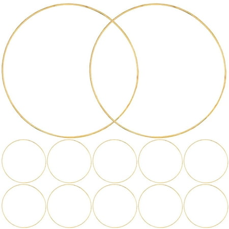 

12Pcs Dream Catcher Ring metal Crafting Ring Woven Craft Ring Metal Circles