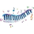 thumbnail image 3 of Watercolor Musical Notes Wall Stickers Piano Keys Wall Decals Wall Decor Peel and Stick Art Wall Decal for Bedroom Living Room Office Bathroom, 3 of 7
