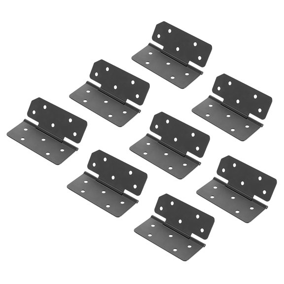 OUNONA 8 Pcs Deck Irregular Hinge Chair Hinges Folding Hinges 5.6x4.6cm Black