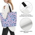 thumbnail image 3 of Bingfone Canvas Tote Bag for Women with Inner Pocket Aesthetic Cute Shopping Tote Bags Reusable Grocery Bags- Orchids Flowers, 3 of 8