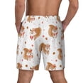 thumbnail image 3 of Kdxio Squirrel Giving A Gift Print Men's Swim Trunks with Compression Liner 7 Inch Inseam Quick Dry Swim Shorts, 3 of 7