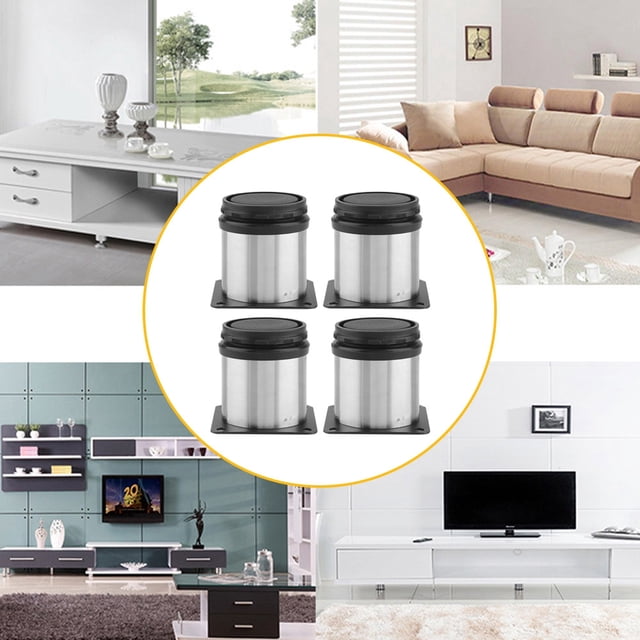 Pata de mueble Jadeshay 4 piezas ajustables de acero inoxidable