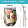 thumbnail image 5 of 12oz Stainless Steel Insulated Wine Tumbler with Lid and Straw – Double Wall Vacuum Mug for Hot & Cold Drinks, 304 Steel Interior, Sweat-Free Design, 5 of 5
