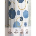thumbnail image 6 of Blue Polka Dots Sheer Curtains 96 Inch Length 2 Panels Set - Light Filtering Window Treatments, Modern Abstract Art Rod Pocket Semi Curtains for Living Room/Bedroom/Kitchen Décor, 104"W x 96"L, 6 of 7