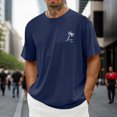 thumbnail image 4 of LUOGENLI T-shirts pour Homme pour Hommes T-shirts Graphiques Vintage T-shirts à Imprimé Floral et Lettrage Col Rond Manches Courtes T-shirts Décontractés d'Été Mode Urbaine T-shirts pour Hommes T-shirts Graphiques Pâques Bleu Marine TG, 4 of 7
