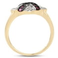 thumbnail image 2 of 14K Yellow Gold Plated 0.57 ct. Genuine Ruby and White Cubic Zirconia Sterling Silver Ring, 2 of 3