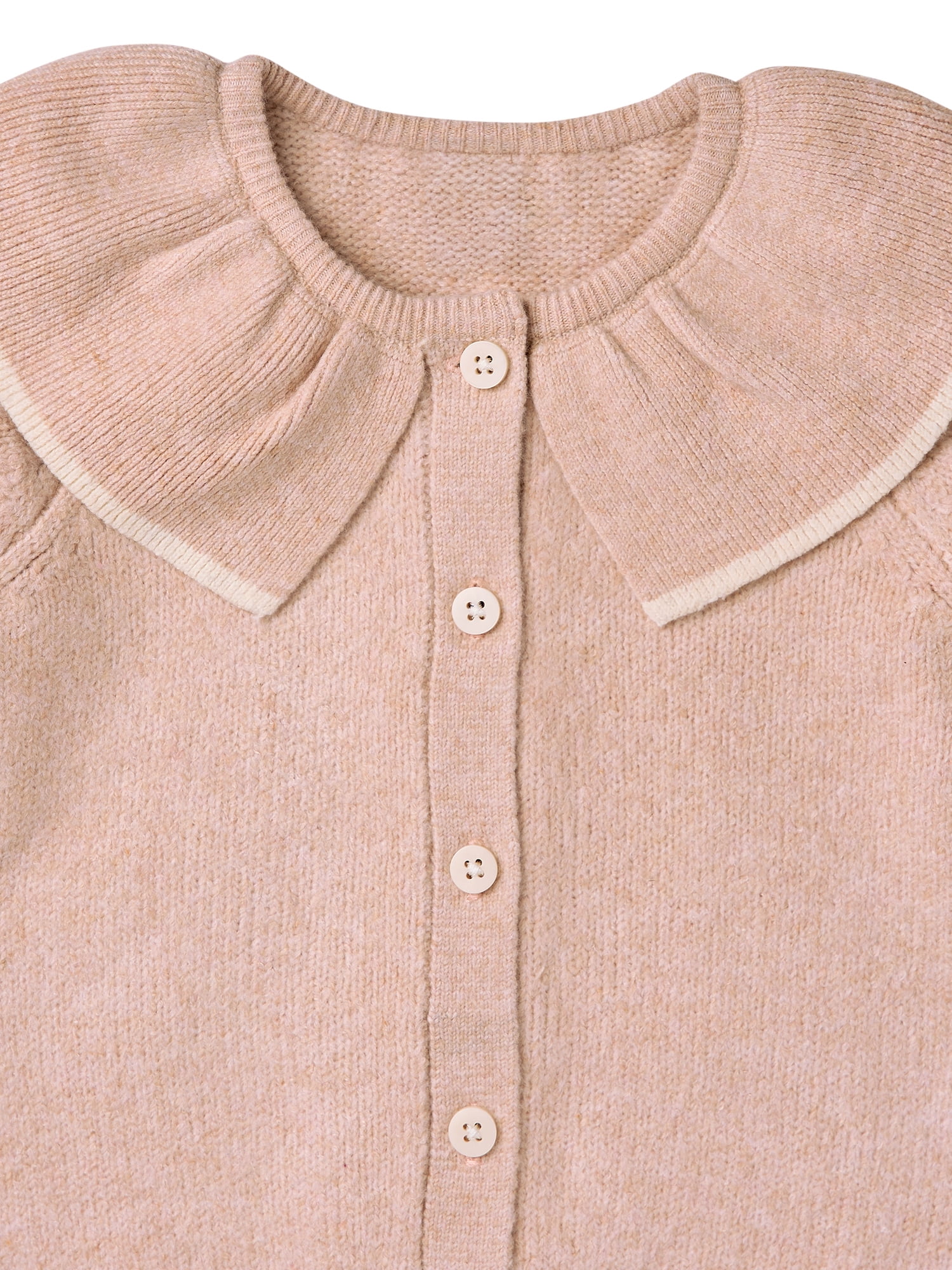 Modern Moments by Gerber Toddler Girl Cardigan with Tipped Rib Collar, Sizes 12 Months - 5T