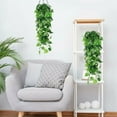 thumbnail image 2 of Real Touch Artificial Hanging Plants, Waterproof Decor with Hook for Indoor Outdoor Areas Including Party Weddings Bathrooms Living Rooms Cafes Gardens (Green), 2 of 5