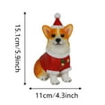 thumbnail image 6 of Dserfhy Realistic Dog Figurine Resin Puppy Animal Statue Christmas Decoration Lifelike Labrador Bichon Corgi Model for Indoor Outdoor Home Decor, 6 of 8