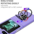 thumbnail image 6 of For Samsung Galaxy Z Flip 5 5G Hybrid Kickstand with 360° Ring Holder Rotating Stand Matte Silicone TPU Matte Rubber Phone Case Cover by Xpression - Green, 6 of 10