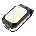thumbnail image 1 of Luz de trabajo COB LED con carga USB e imán para acampar al aire libre, luz blanca, roja y azul intermitente con cable grande de 599 A, 1 of 5