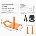 thumbnail image 3 of KFFKFF Pull Sled for Weight Training, Fitness Power Sled for Strength and Speed Enhancement, Athletic Exercise Equipment made of Steel, Compatible with 1" & 2" Weight Plate, Orange, 3 of 9