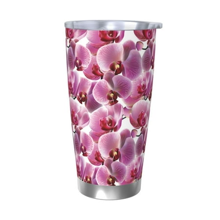 

Tideii Orchids Flowers for 20OZ Car Cup Stainless Steel Cold and Hot Cup with Lid Suitable for Outdoor and Home Unisex-Without Straw