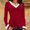 Red, variant on Miluxas Women's Long Sleeve Shirts V neck T Shirt Casual Basic Tops Blouse Red 10(XL)